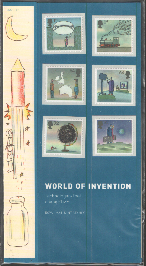 (image for) 2007 World of Invention Royal Mail Presentation Pack 395